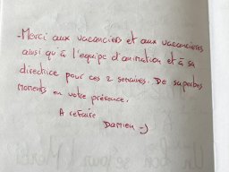 Les vacanciers ont la parole